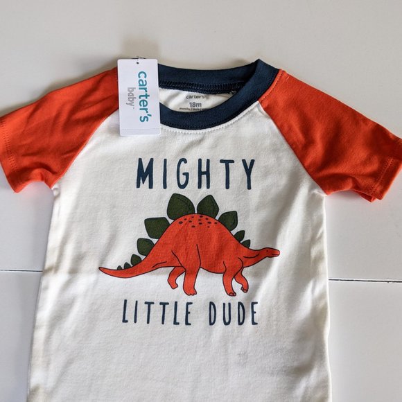 NWT Carter's Kids Mighty Little Dude Dinosaur Bodysuit / Onesie - 18 months - Picture 3 of 3